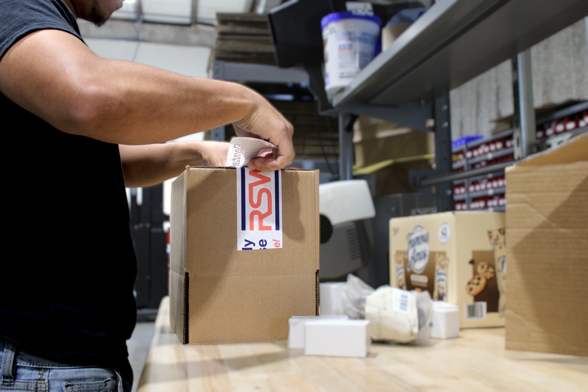 Packing a shipment for rental supply warehouse