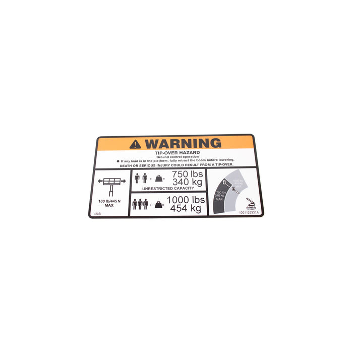 1001125331JL - DECAL, WARNING DUAL CAP.