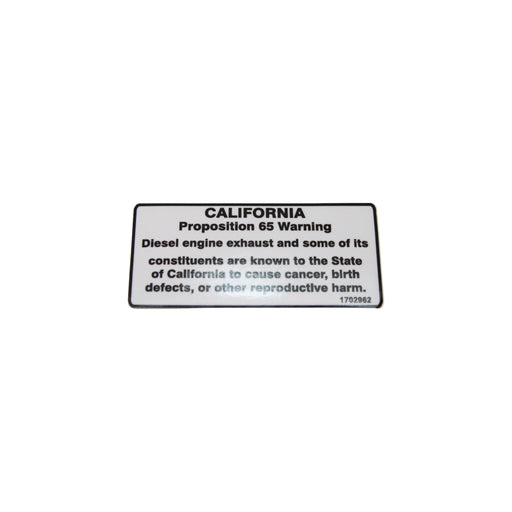 10139369 - DECAL, WARNING PROP 65/DSL