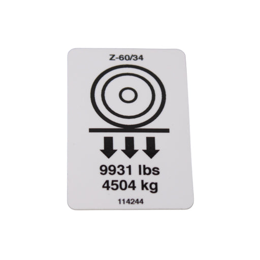 114244GN - DECAL, WHEEL LOAD Z60