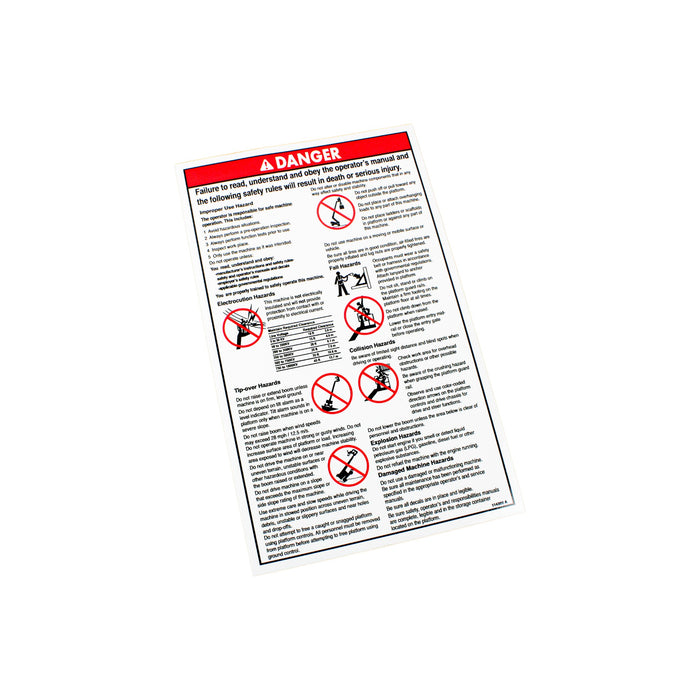 114389GN - DECAL, DANGER GENERL SAFETY