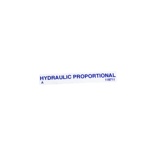 118711 - DECAL, HYDRAULIC PROPORTIONAL