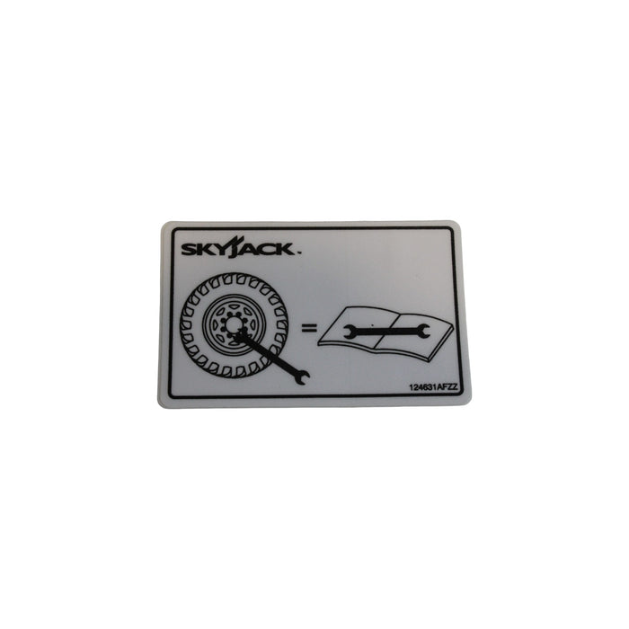 124631-OEM - LABEL, VL, WHEEL INFO PICTORAL