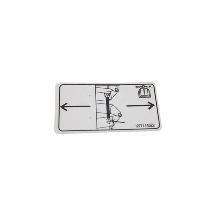 127711-OEM - LABEL, VL, PLACE SAFETY BAR HE