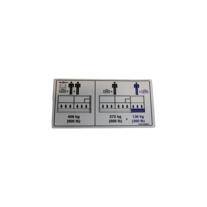 130373-OEM - LABEL, VL, PLATFORM CAPACITY 9