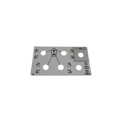 133227-OEM - LABEL, VL, OUTRIGGERS AND HYDR