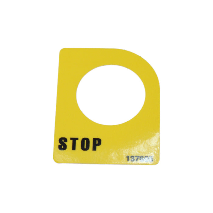 137605GN - DECAL, E-STOP GR/GRC/GS PCON