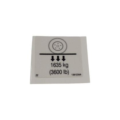 138123-OEM - LABEL, WHEEL LOAD 1635KG/3600L