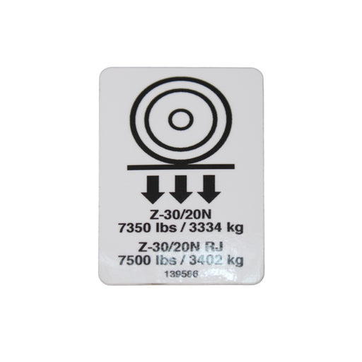 139586GN - DECAL, WHEEL LOAD