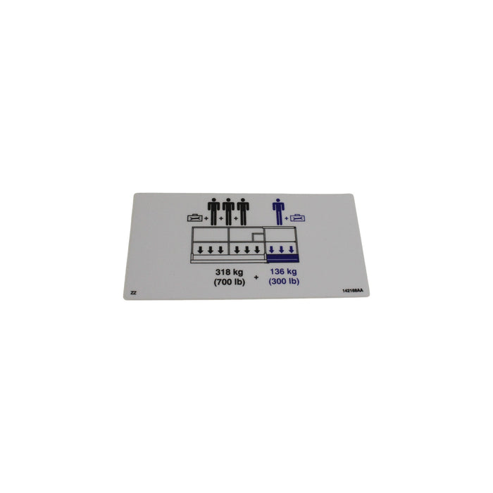 142168-OEM - LABEL, VL, PLATFORM CAPACITY 1