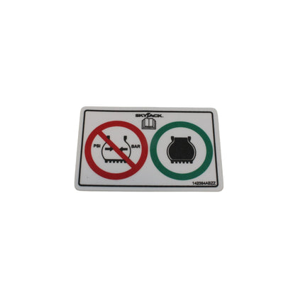 142384-OEM - LABEL, VL, TIRES FOAM FILL ONL