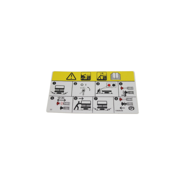 159595-OEM - LABEL, VL, TOWING PUSHING PROC