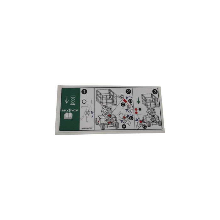 160059-OEM - LABEL, VL, EMERGENCY LOWERING