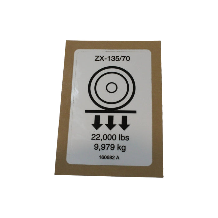 160682GN - DECAL, WHEEL LOAD ZX135