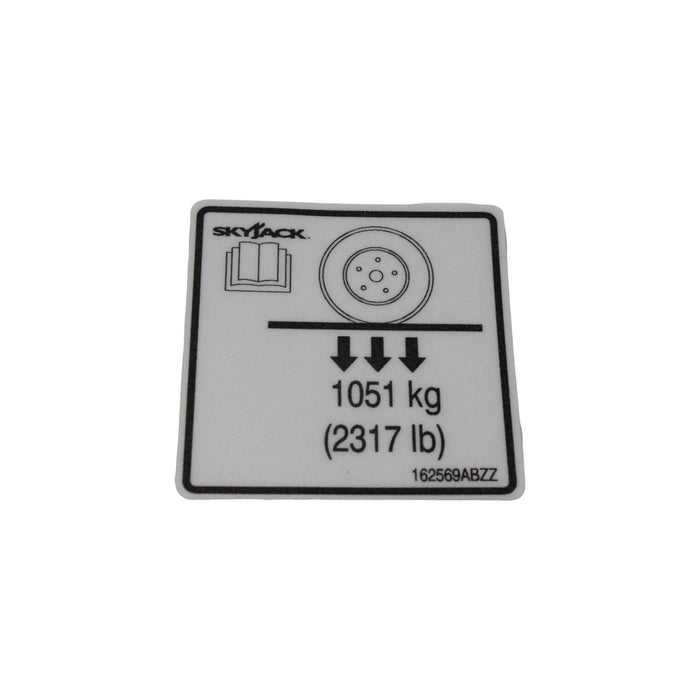 162569-OEM - LABEL, VL, WHEEL LOAD 2317 LB
