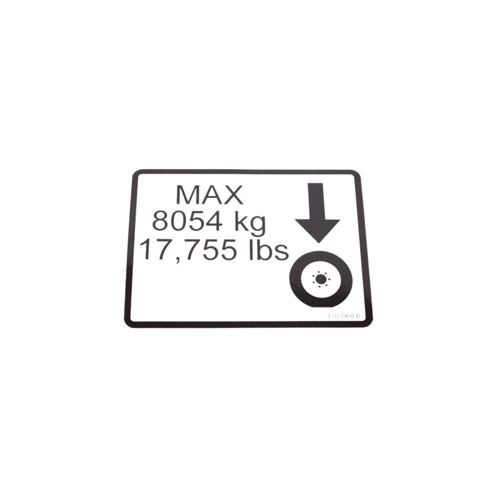 1703960 - DECAL, MAX WHEEL LOAD