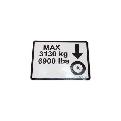 1704445 - DECAL, MAX TIRE LOAD