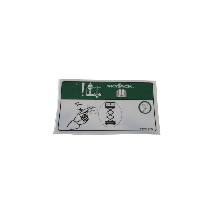172631-OEM - LBL, VL, EMERGENCY LOWERING