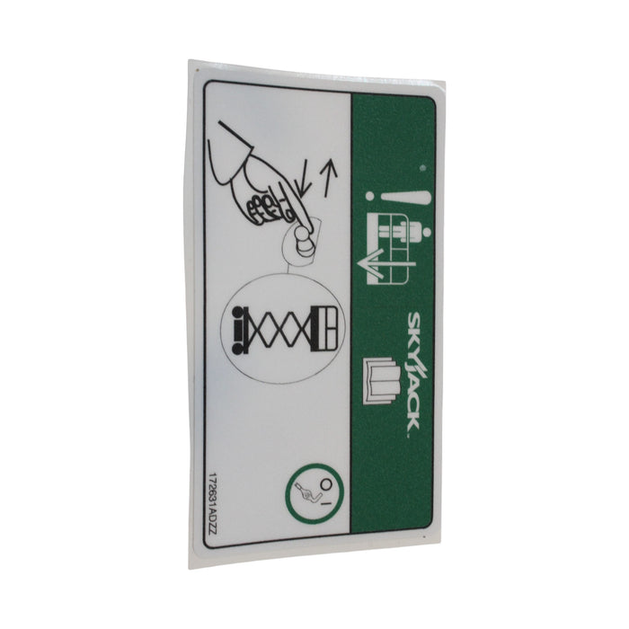 172631-OEM - LBL, VL, EMERGENCY LOWERING