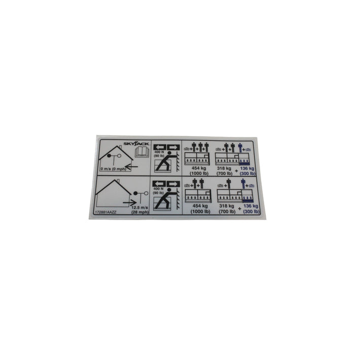 172881-OEM - PLATFORM CAPACITY LABEL