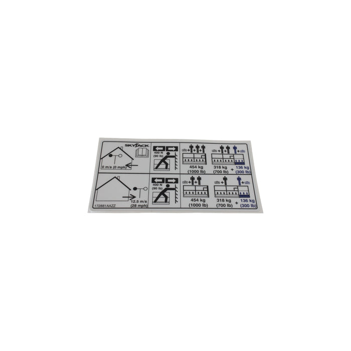 172881-OEM - PLATFORM CAPACITY LABEL