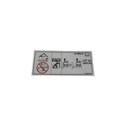 173260-OEM - LBL, VL, CAPACITY 227 KG (500