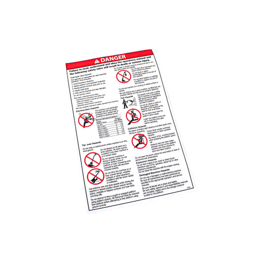 1DC08885 - DECAL, DANGER GEN SAFETY RULES