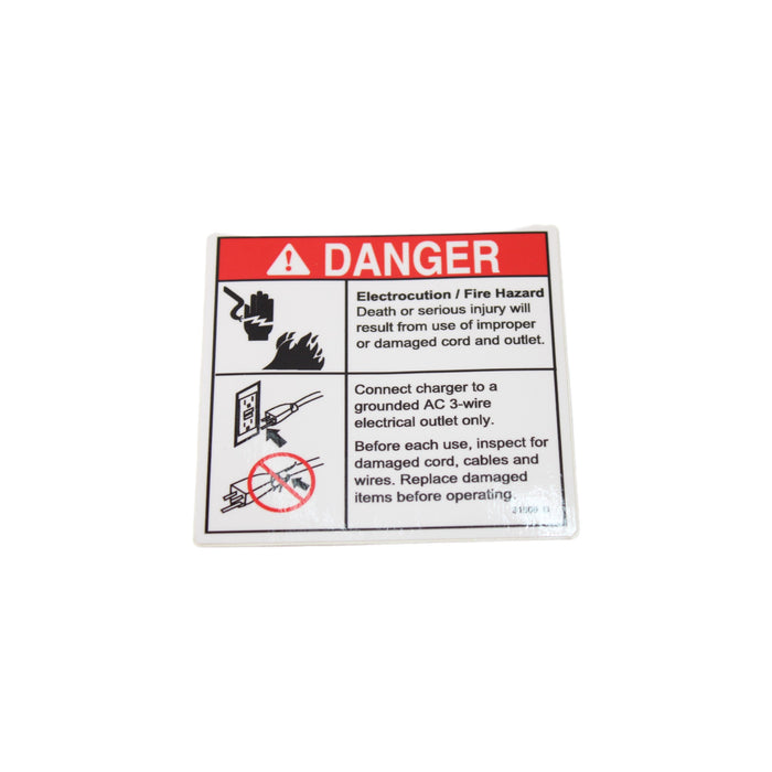 1DC38235 - DECAL, DANGER ELECT HAZARD PLUG