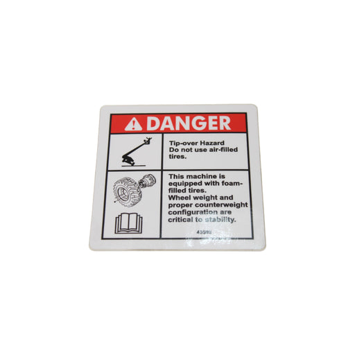 1DC41580 - DECAL, DANGER TIP-OVER