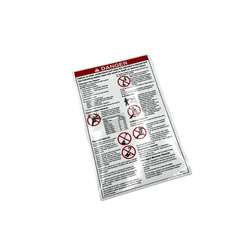 1DC48555 - DECAL, DANGER GEN SAFETY RULE