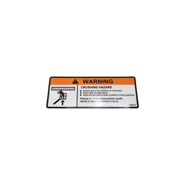 1DC52075 - DECAL, CRUSHING PLF