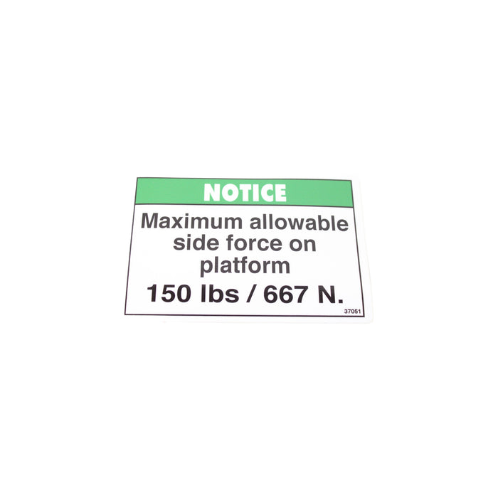 1DC59844 - DECAL, NOTICE SIDE FORCE 150