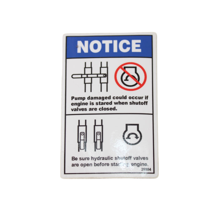 1DC59846 - DECAL, NOTICE SHUTOFF VALVES