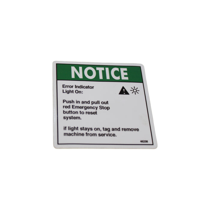 1DC59869 - DECAL, NOTICE ERROR LIGHT