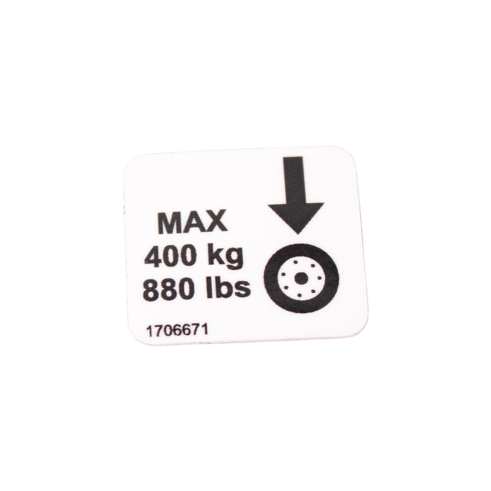 1DC75823 - DECAL, 1230ES WHEEL LOAD