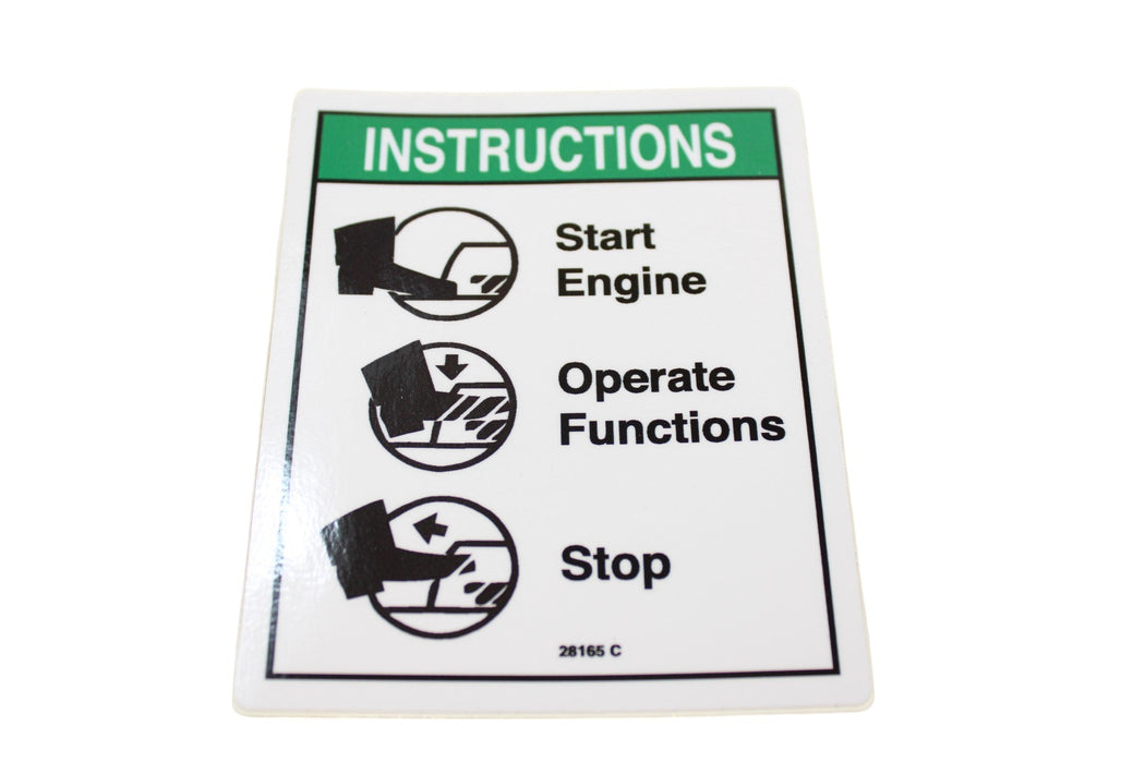 28165 - DECAL, INSTRUCT FOOTSWITCH OPER