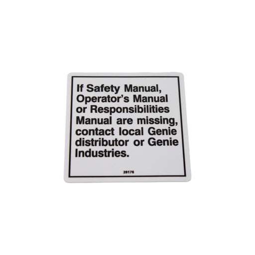 28176 - DECAL, NOTICE MANUAL NOT HERE