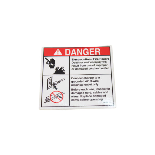 31508GT - DECAL, DANGER ELECT HAZARD PLUG