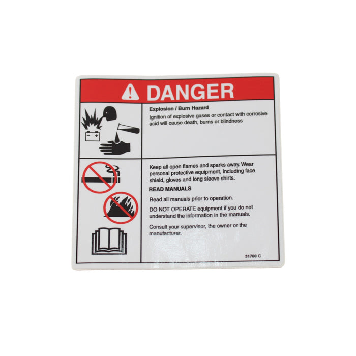 31788GT - DECAL, DANGER BATTERY SAFETY