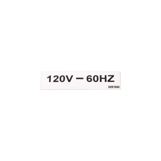 3251243 - NAMEPLATE,  120V