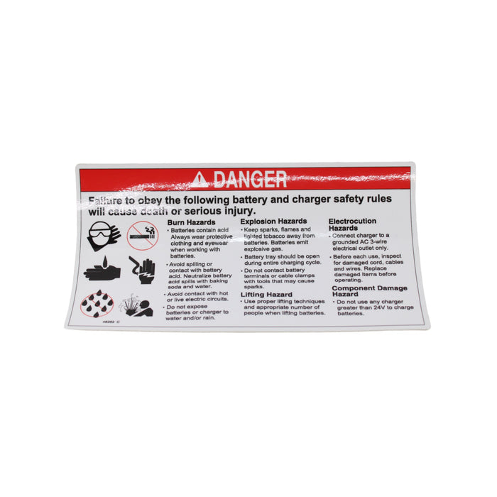 46262GN - DECAL, DANGER BATTERY SAFETY