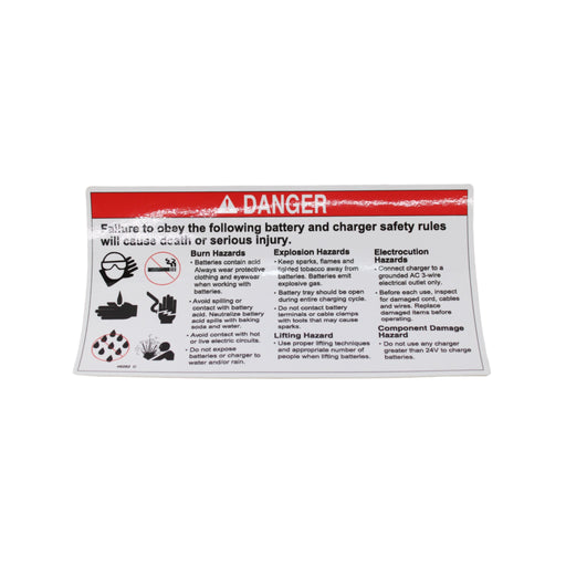 46262 - DECAL, DANGER BATTERY SAFETY