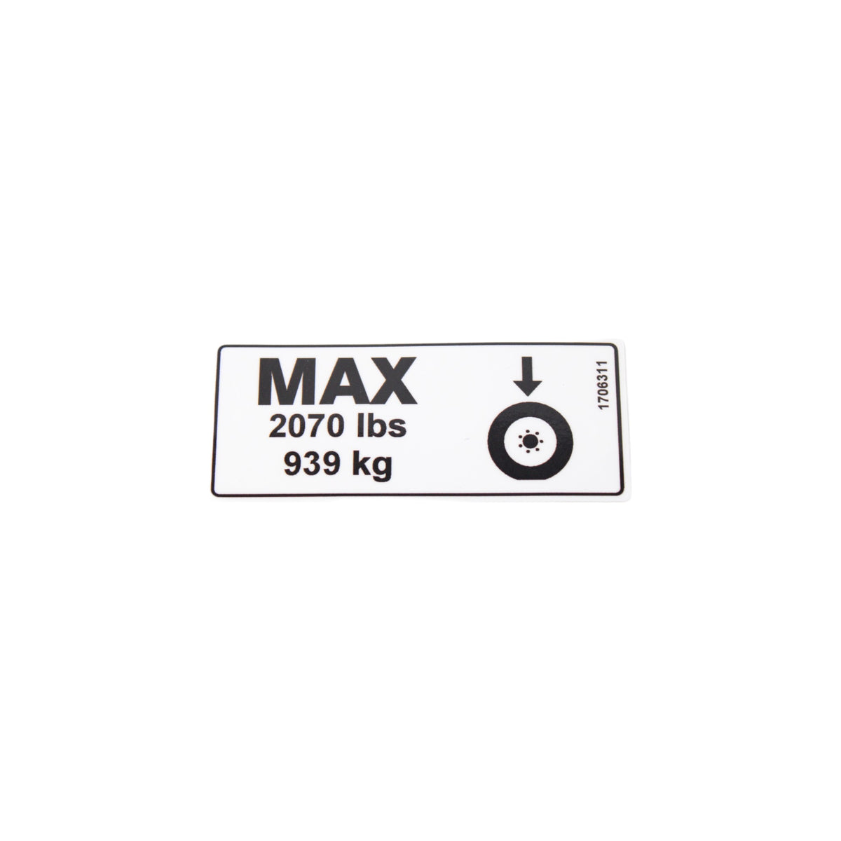 JLG 1706311 - DECAL, TIRE LOAD | RSW Parts