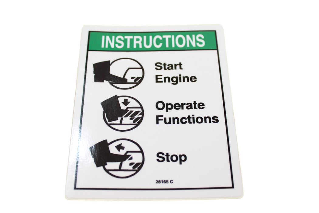 28165GT - DECAL, INSTRUCT FOOTSWITCH OPER