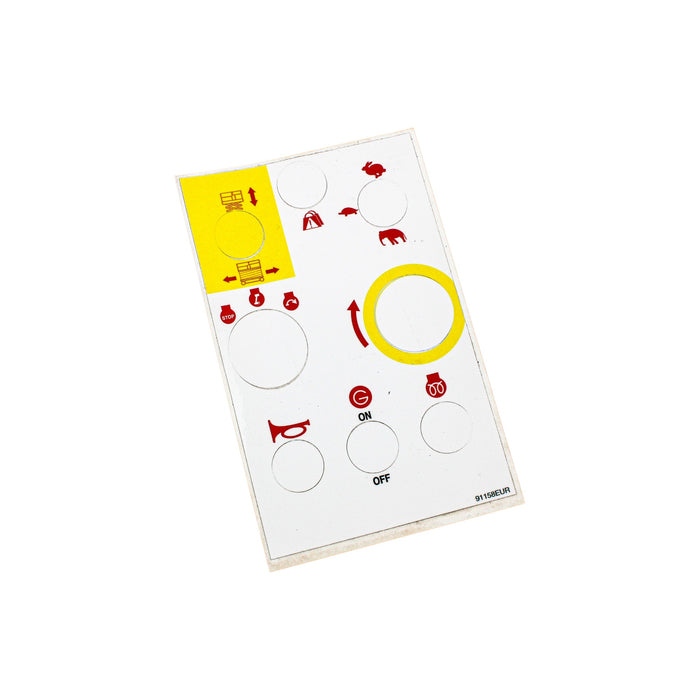 91158E - DECAL, UPPER CONTROL LIFT/DRIV