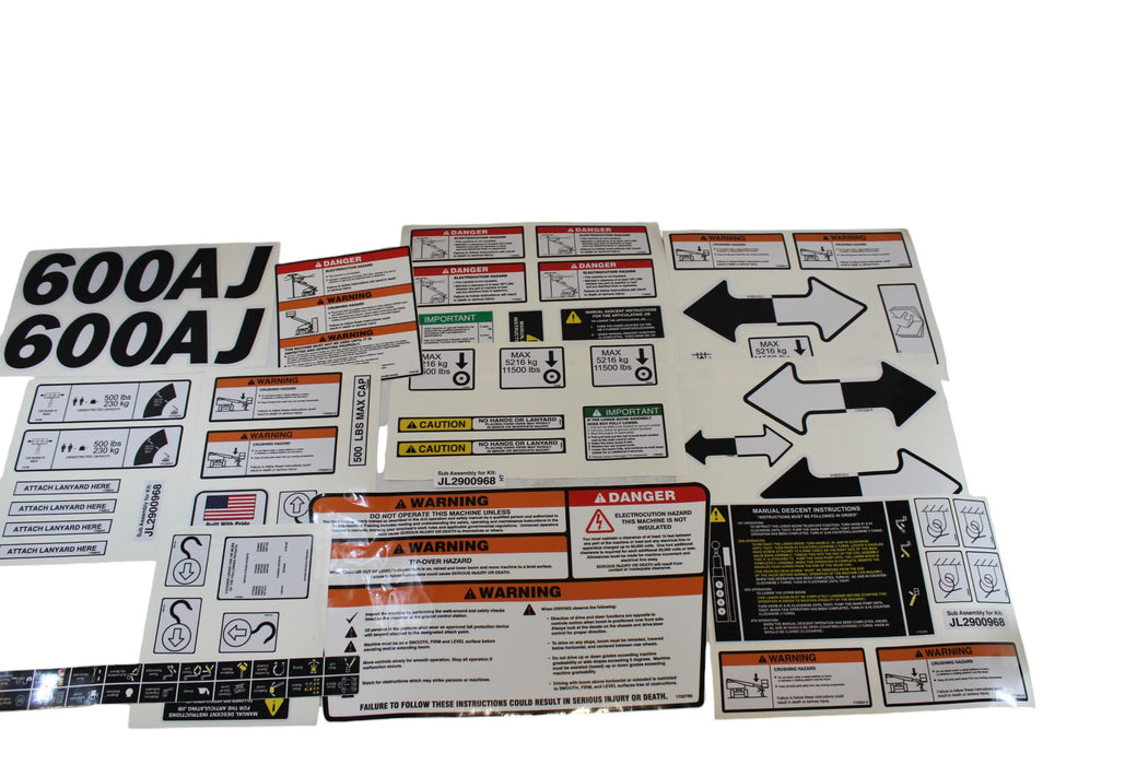 2900968 - DECAL KIT,(DOM) 600AJ