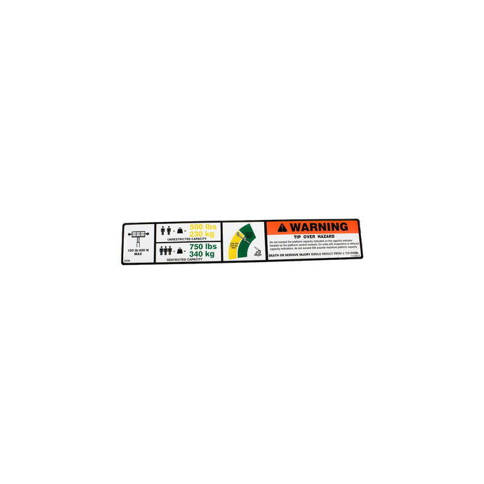 1DC56820 - DECAL, 750#/500# CAPACITY (PLF)