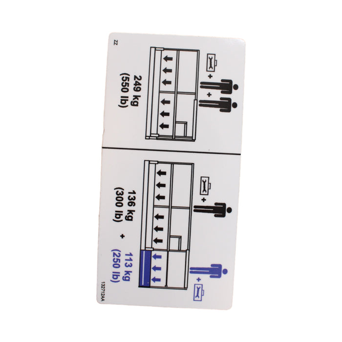 70040643 - DECAL, 550 LB CAPACITY
