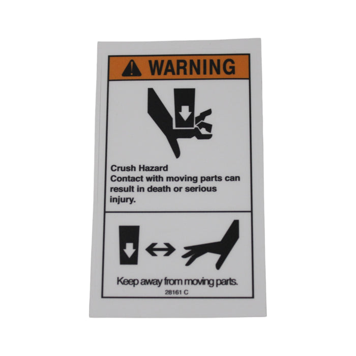 28161 - DECAL, WARNING CRUSH HAZARD