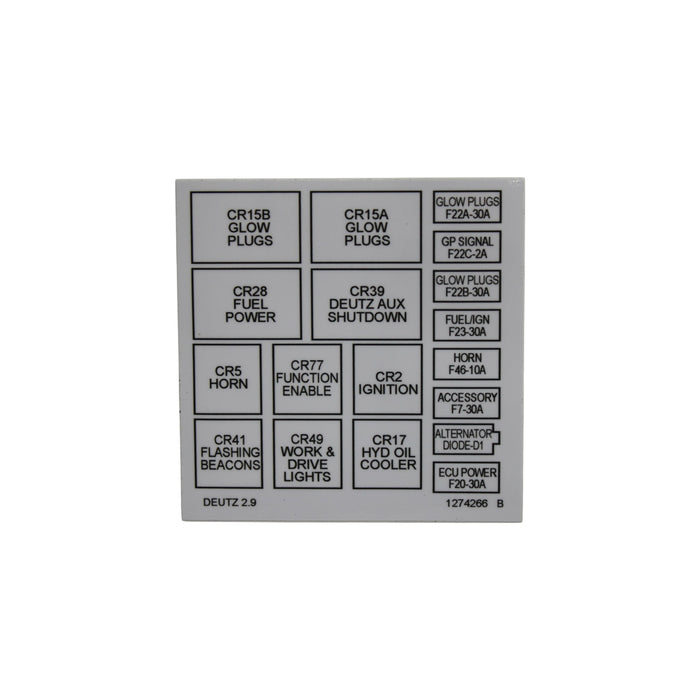 1274266GT - DECAL,VEC,DEUTZ 2.9